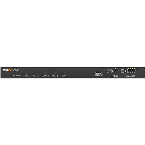  BZBGEAR 4-Port 4K 60Hz HDMI Splitter/Downscaler with Digital/Analog Audio Output