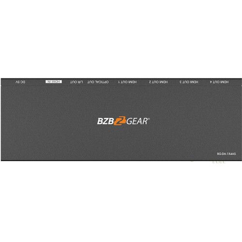  BZBGEAR 4-Port 4K 60Hz HDMI Splitter/Downscaler with Digital/Analog Audio Output