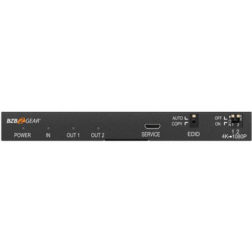  BZBGEAR 1x2 UHD 4K60 HDMI Splitter/Downscaler with Audio De-Embedding