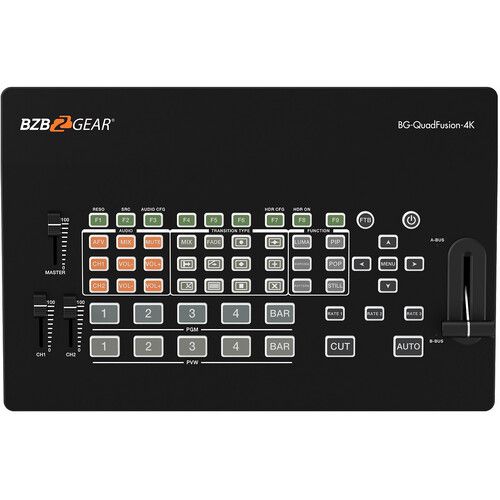  BZBGEAR 4-Channel 4K Live Streaming HDMI/DP Switcher with USB 3.0 Capture Card