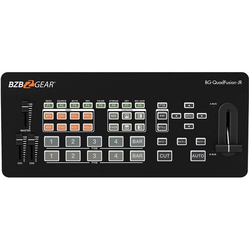  BZBGEAR 4-Channel 1080P FHD Live Streaming HDMI/DP Switcher Mixer with PIP and USB 3.0 Capture Card