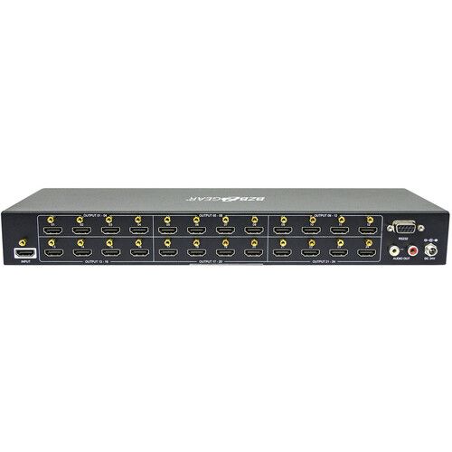  BZBGEAR 1 x 24 HDMI 2.0 Splitter with Downscaling and AOC