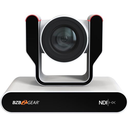  BZBGEAR Live Streaming NDI|HX3 PTZ Camera with Auto-Tracking, Tally & 20x Zoom (White)