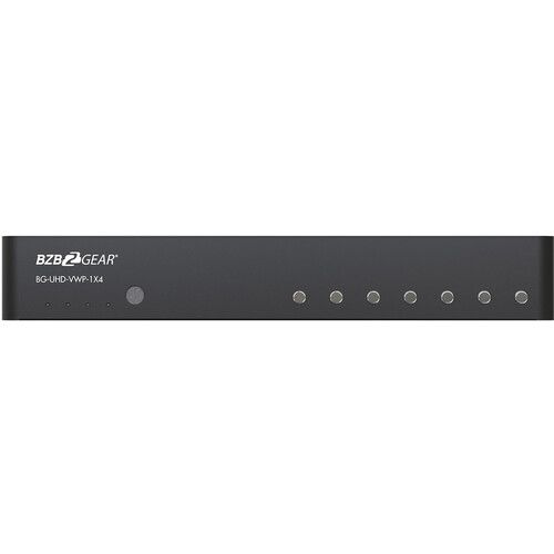  BZBGEAR 4-Port 4K 60 Hz Video Wall Processor with Scaler, Audio and 1x3 / 1x4 / 2x2 / 4x1 Layout