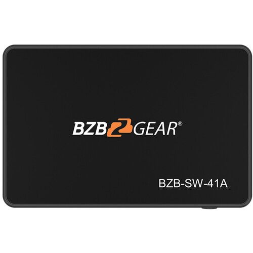  BZBGEAR 4x1 HDMI UHD 4K60 18 Gb/s Switcher with IR Remote Control