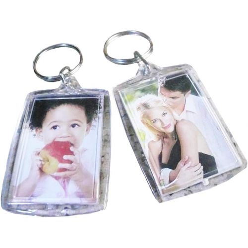  [아마존베스트]Baaxxango 30pcs Acrylic Photo Frame Keyring,Personalized Keychains,Clear Picture Keychain as Gift,Suit for Artwork