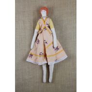 BabasCornerUS One of a Kind * Handmade in Russia * RAG DOLL made w/ Vintage Fabrics* ZOYA by Baba