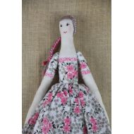 BabasCornerUS One of a Kind * Handmade in Russia * RAG DOLL made w Vintage Fabrics* OLGA by Baba