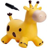 [아마존베스트]Babe Fairy Bouncy Horse with Pump-Jumping Horses Animals Hopper-Toddlers Inflatable Toys (Yellow Deer)