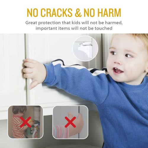  Babebay Magnetic Cabinet Locks Child Safety Locks, 12Locks+2Keys Drawer Locks for Baby Proofing Cabinets - No Need Tools Drilling Measuring