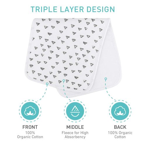  [아마존베스트]Babebay Baby Burp Cloths set-5Pack， Ultra Soft and Thick Absorbent Towels, Unisex for Boys and Girls,...