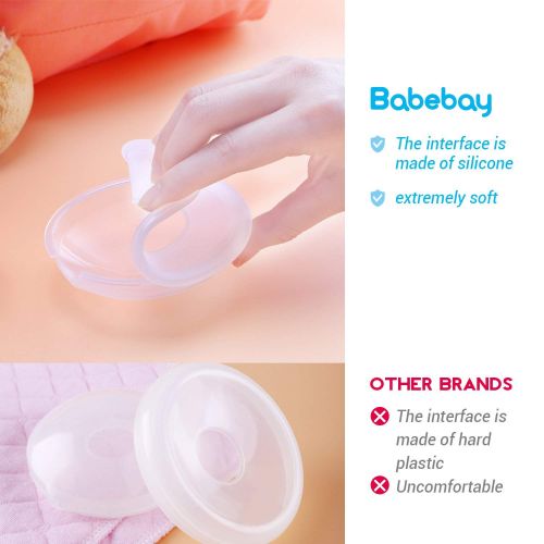  [아마존베스트]Babebay Breast Shells, 4 Pack Nursing Cups, Milk Saver, Protect Sore Nipples for Breastfeeding, Collect Breastmilk...