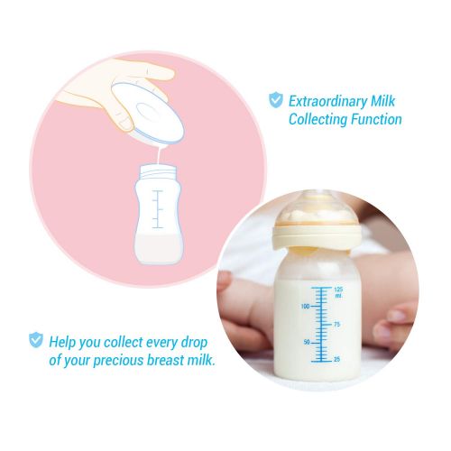  [아마존베스트]Babebay Breast Shells, 4 Pack Nursing Cups, Milk Saver, Protect Sore Nipples for Breastfeeding, Collect Breastmilk...