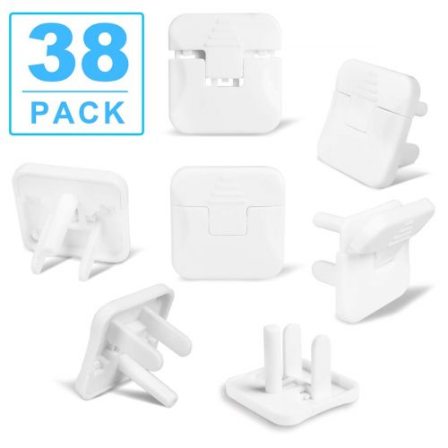  [아마존베스트]Outlet Covers Babepai 38-Pack Clear Child Proof Electrical Protector Safety Improved Baby Safety Plug Covers