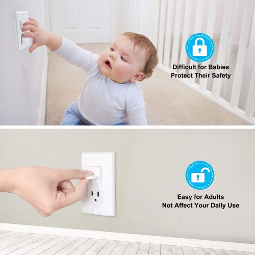  [아마존베스트]Outlet Covers Babepai 38-Pack Clear Child Proof Electrical Protector Safety Improved Baby Safety Plug Covers