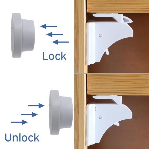  Babiesafety Baby Safety Magnetic Cabinets Locks Set Extra Strong No Drill 4 + 1 Free Gift