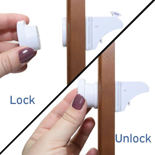  Babiesafety Baby Safety Magnetic Cabinets Locks Set Extra Strong No Drill 4 + 1 Free Gift