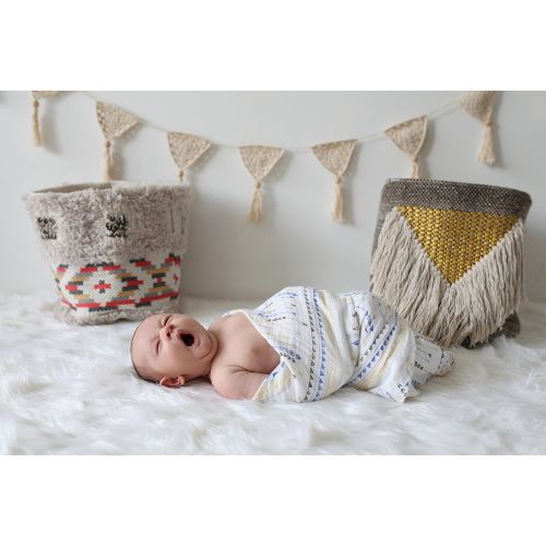  Babio Muslin & Bamboo Cotton 2 Pack Baby Swaddle Blanket Set - 47 inch x 47 inch - 2 Pack