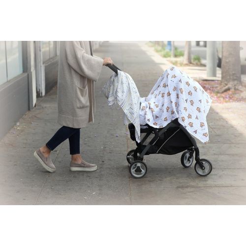  Babio Muslin & Bamboo Cotton 2 Pack Baby Swaddle Blanket Set - 47 inch x 47 inch - 2 Pack