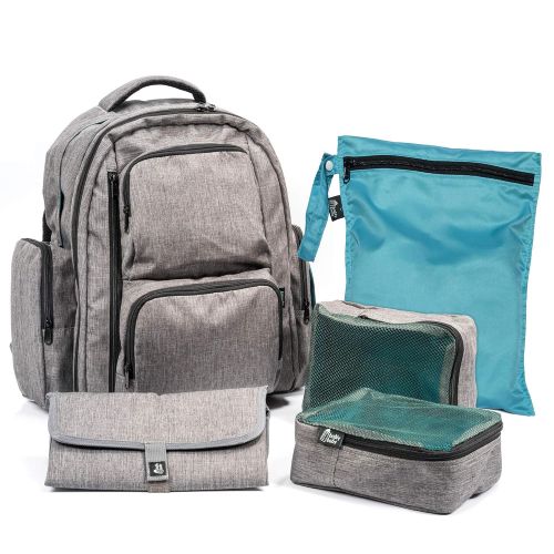  [아마존베스트]Bably Baby Large Capacity Diaper Bag Backpack- with YKK Zippers, Two Packing Cubes, Wet/Dry Bag, Changing Pad...