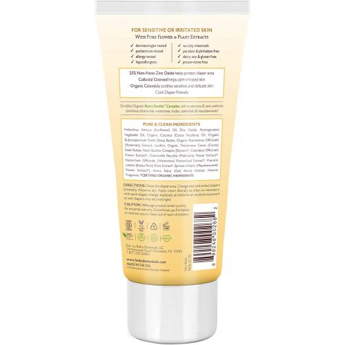  Babo Botanicals Soothing Baby Diaper Cream with Oatmilk and Calendula, Perservative and Mineral Oil Free, Vegan - 3 oz.
