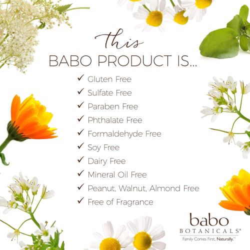  Babo Botanicals Sensitive Baby Daily Hydra Lotion with Shea Butter, Chamomile and Calendula, Fragrance-Free - 8 oz.
