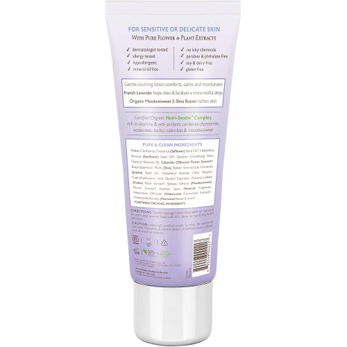  Babo Botanicals Calming Lotion with French Lavender and Organic Meadowsweet, Non-Greasy, Hypoallergenic, Vegan, for Babies, Kids or Sensitive Skin - 8 oz.