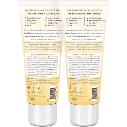  Babo Botanicals Moisturizing Baby Lotion with Oatmilk and Calendula, Non-Greasy, Hypoallergenic - 2-Pack 8 oz.