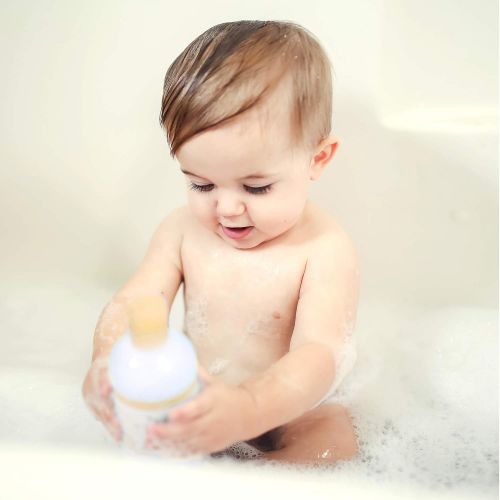  Babo Botanicals Moisturizing Baby 2-in-1 Bubble Bath & Wash with Natural Oatmilk and Organic Calendula, Plant Based, Hypoallergenic, Vegan - 15 oz.