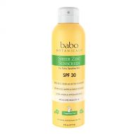 Babo Botanicals Sheer Zinc Continuous Spray Sunscreen SPF 30 with 100% Mineral Active, Non-Nano, Water-Resistant, Reef-Friendly, Fragrance-Free, Vegan, for Babies, Kids or Sensitiv