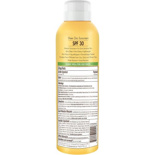  Babo Botanicals Sheer Zinc Continuous Spray Sunscreen SPF 30 with 100% Mineral Active, Non-Nano, Water-Resistant, Reef-Friendly, Fragrance-Free, Vegan, for Babies, Kids or Sensitiv