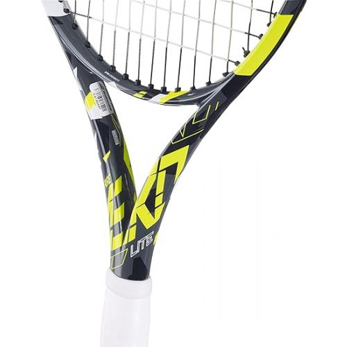 바볼랏 Babolat Pure Aero Lite Tennis Racquet (7th Gen) - Strung with 16g White Babolat Syn Gut at Mid-Range Tension