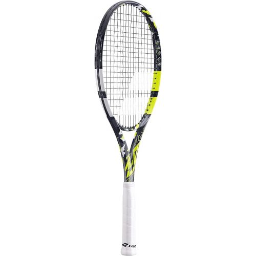 바볼랏 Babolat Pure Aero Lite Tennis Racquet (7th Gen) - Strung with 16g White Babolat Syn Gut at Mid-Range Tension