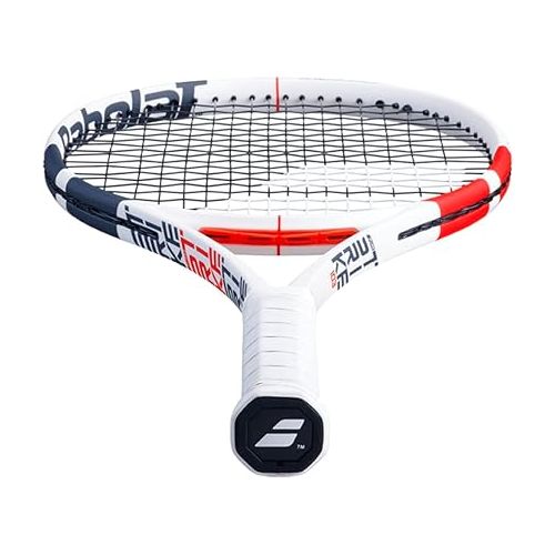 바볼랏 Babolat Pure Strike 103 Tennis Racquet (3rd Gen) - Strung with 16g White Babolat Syn Gut at Mid-Range Tension