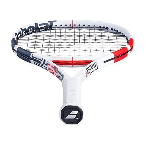 바볼랏 Babolat Pure Strike Team Tennis Racquet (3rd Gen) - Strung with 16g White Babolat Syn Gut at Mid-Range Tension