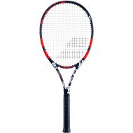 Babolat Evoke 105 Strung Tennis Racquet, Black/Orange (4 1/2