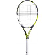 Babolat Pure Aero Team Tennis Racquet (7th Gen) - Strung with 16g White Babolat Syn Gut at Mid-Range Tension