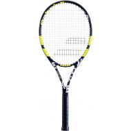 Babolat Evoke 105 Strung Tennis Racquet, Black/Yellow (4 1/4