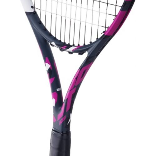 바볼랏 Babolat - Tennisschlager fur Erwachsene Boost Aero Pink - Leichter Schlager fur Damen - Besaitet und Rahmen aus Graphit fur Leichtigkeit und Power beim Spielen - Farbe: Grau/Pink
