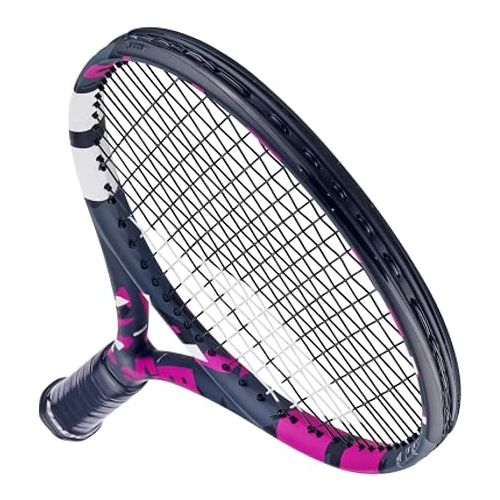 바볼랏 Babolat - Tennisschlager fur Erwachsene Boost Aero Pink - Leichter Schlager fur Damen - Besaitet und Rahmen aus Graphit fur Leichtigkeit und Power beim Spielen - Farbe: Grau/Pink
