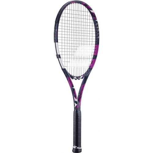 바볼랏 Babolat Boost Aero Tennis Racquet (Pink) Strung with White Babolat Syn Gut at Mid-Range Tension