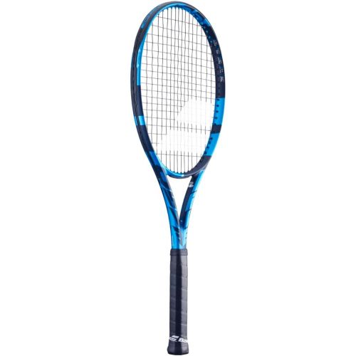바볼랏 Babolat Pure Drive + Tennis Racquet (10th Gen) - Strung with 16g White Babolat Syn Gut at Mid-Range Tension