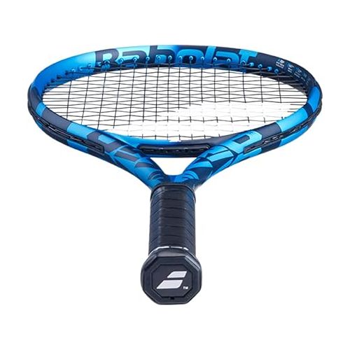 바볼랏 Babolat Pure Drive + Tennis Racquet (10th Gen) - Strung with 16g White Babolat Syn Gut at Mid-Range Tension