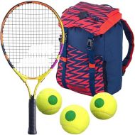 Babolat Nadal Junior Tennis Racquet (Rafa Edition) Bundled with a Child's Tennis Backpack and 3 Tennis Training Balls