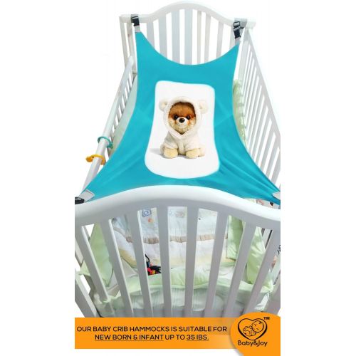  Baby&Joy Baby Hammock for Crib, Mimics Womb, Bassinet Hammock Bed, Enhanced Material, Upgraded Safety...