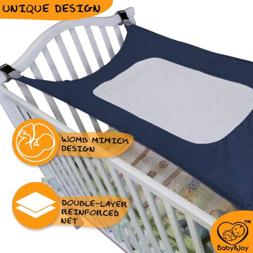  Baby&Joy Baby Hammock for Crib, Mimics Womb, Bassinet Hammock Bed, Enhanced Material, Upgraded Safety...