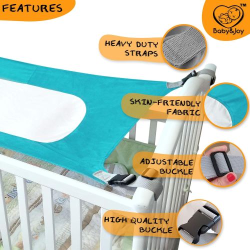  Baby&Joy Baby Hammock for Crib, Mimics Womb, Bassinet Hammock Bed, Enhanced Material, Upgraded Safety...