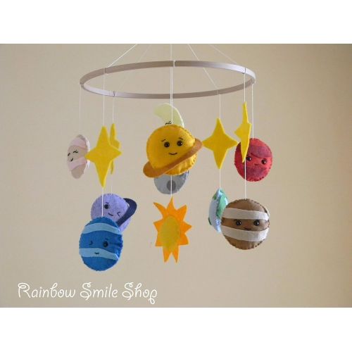  Baby mobile Solar system mobile Space nursery mobile Planets Baby Crib Mobile Baby boy mobile Handing mobile Space Nursery Decor Felt mobile