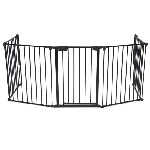  Baby Safety Fence Hearth Gate BBQ Fire Gate Fireplace Metal Plastic