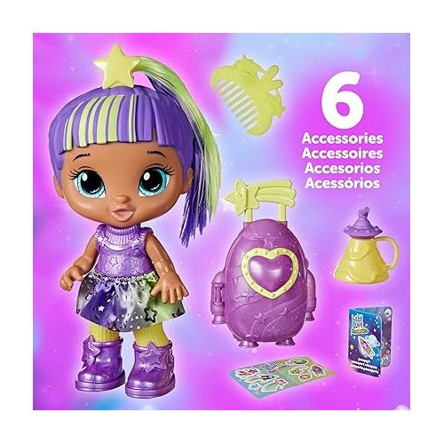  Baby Alive Star Besties Doll, Lovely Luna, 8-inch Space-Themed Doll for 3 Year Old Girls and Boys and Up, Accessories